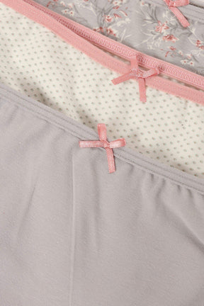 Pack of 3 Colored Brief Panties - Carina - كارينا