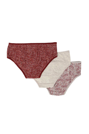 Pack of 3 Cotton Brief Panties - Carina - كارينا