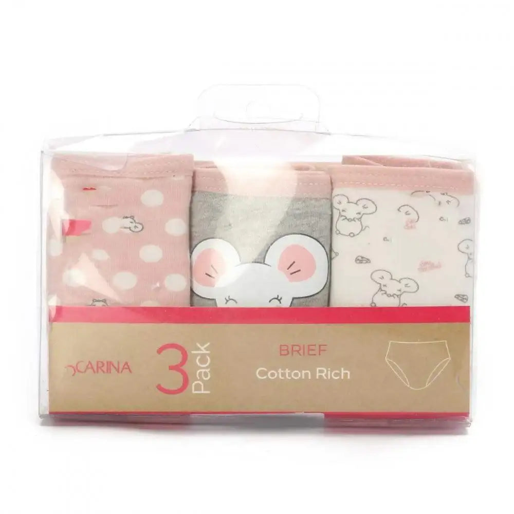 Pack of 3 Cotton Brief Under Wear - Carina - كارينا