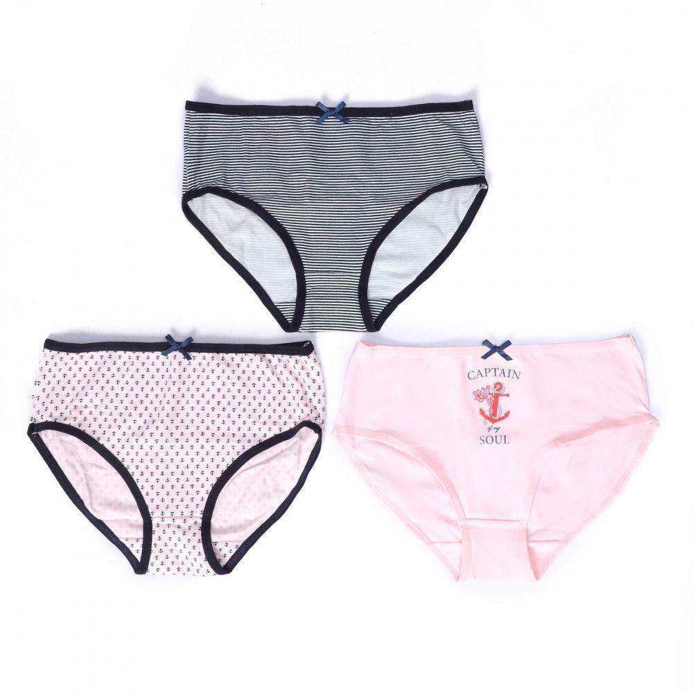 Pack of 3 Girly Brief Printed Panties - Carina - كارينا