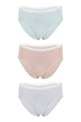Pack of 3 Plain Brief Panties - Carina - كارينا