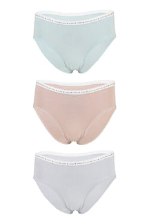 Pack of 3 Plain Brief Panties - Carina - كارينا