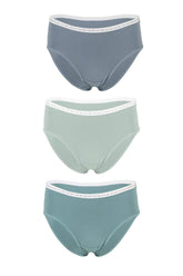 Pack of 3 Plain Brief Panties - Carina - كارينا