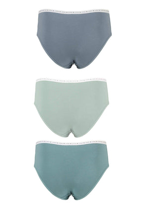 Pack of 3 Plain Brief Panties - Carina - كارينا