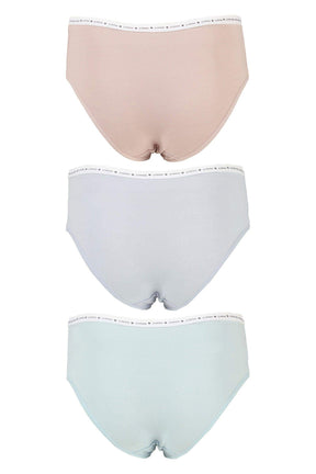 Pack of 3 Plain Brief Panties - Carina - كارينا
