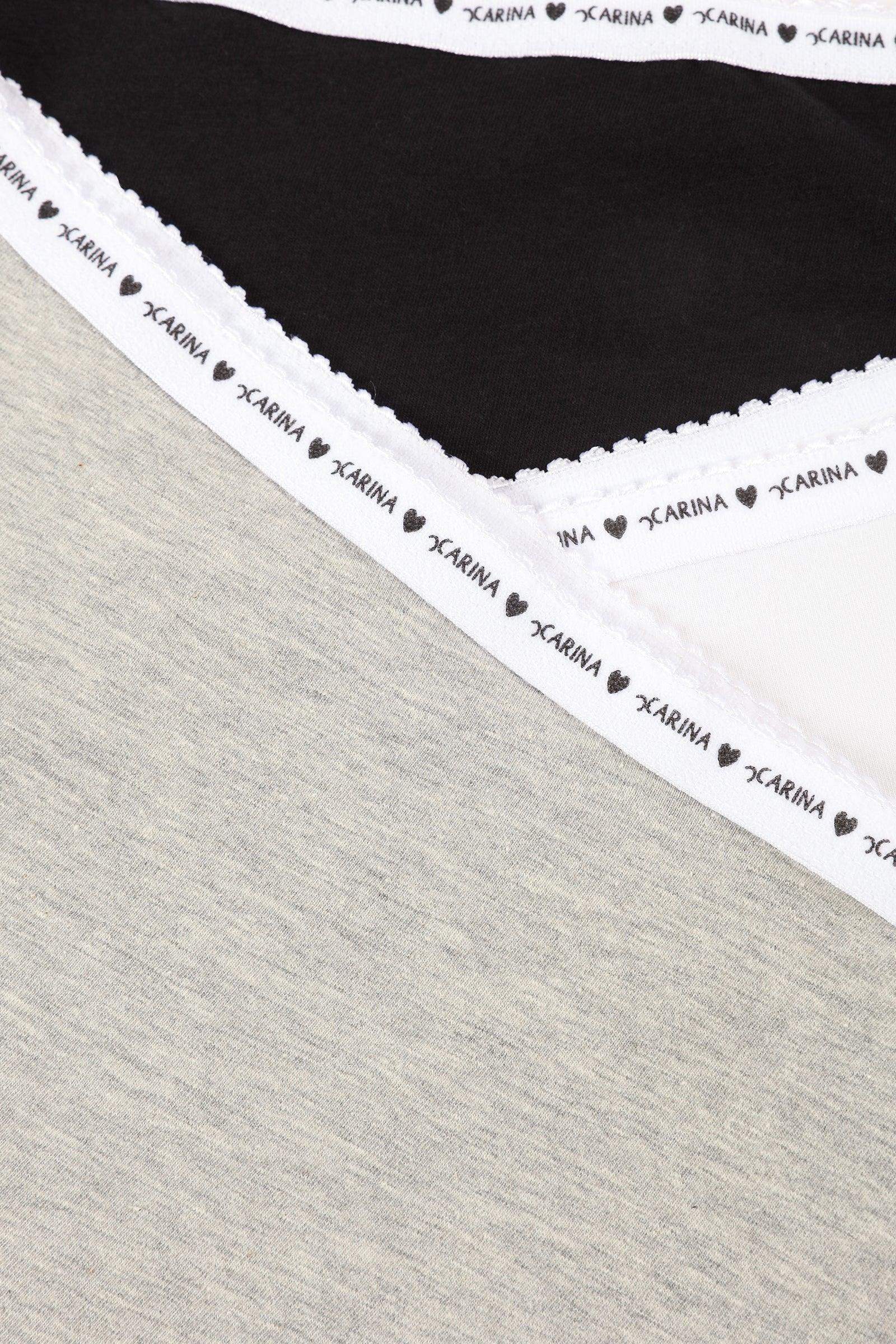Pack of 3 Plain Full Brief - Carina - كارينا