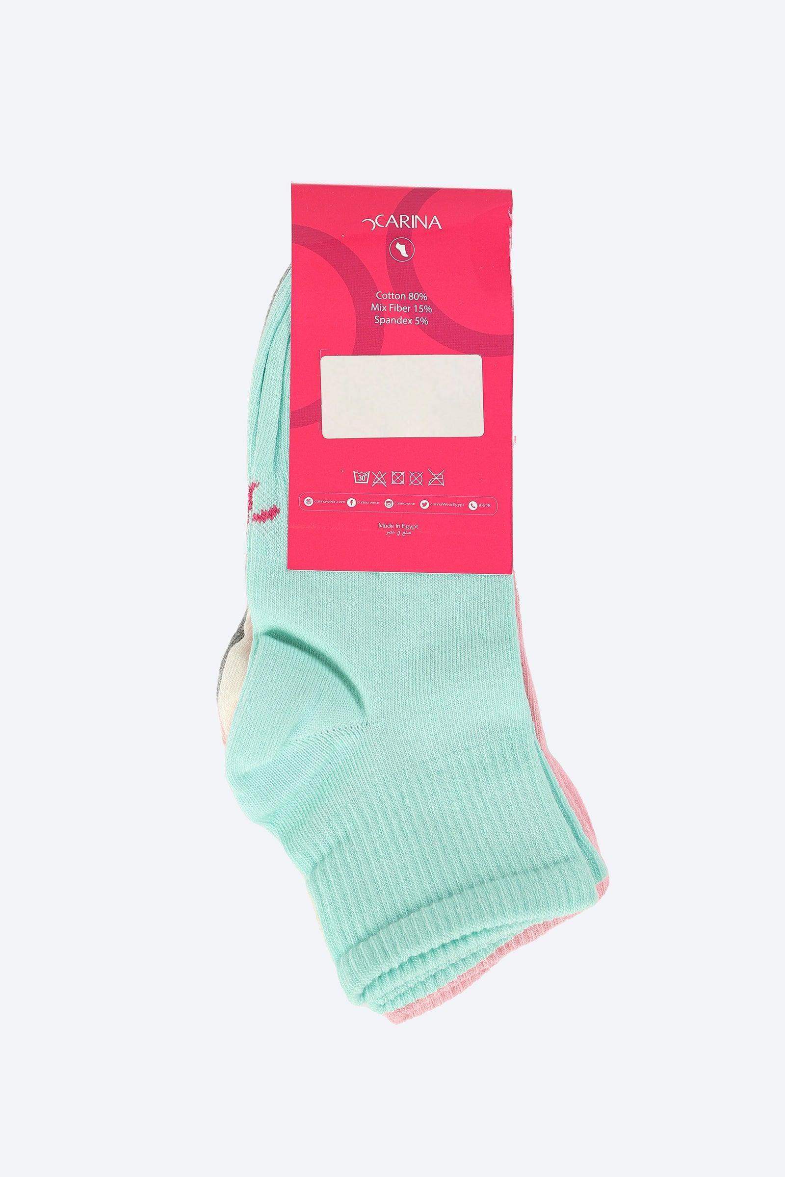 Pack of 5 Ribbed Socks - Carina - كارينا