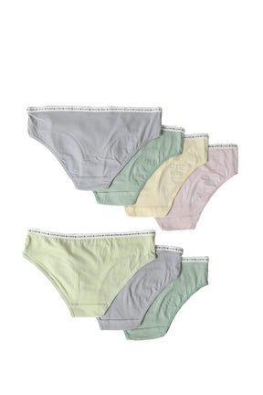 Pack of 7 Cotton Bikini Panties - Carina - كارينا