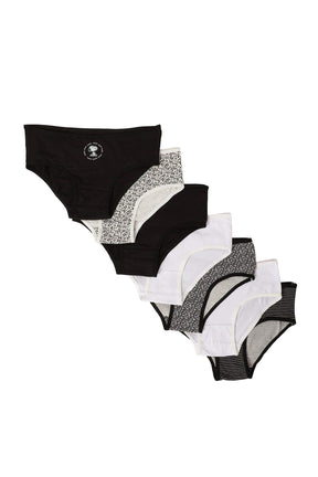 Pack of 7 Cotton Brief Panties - Carina - كارينا