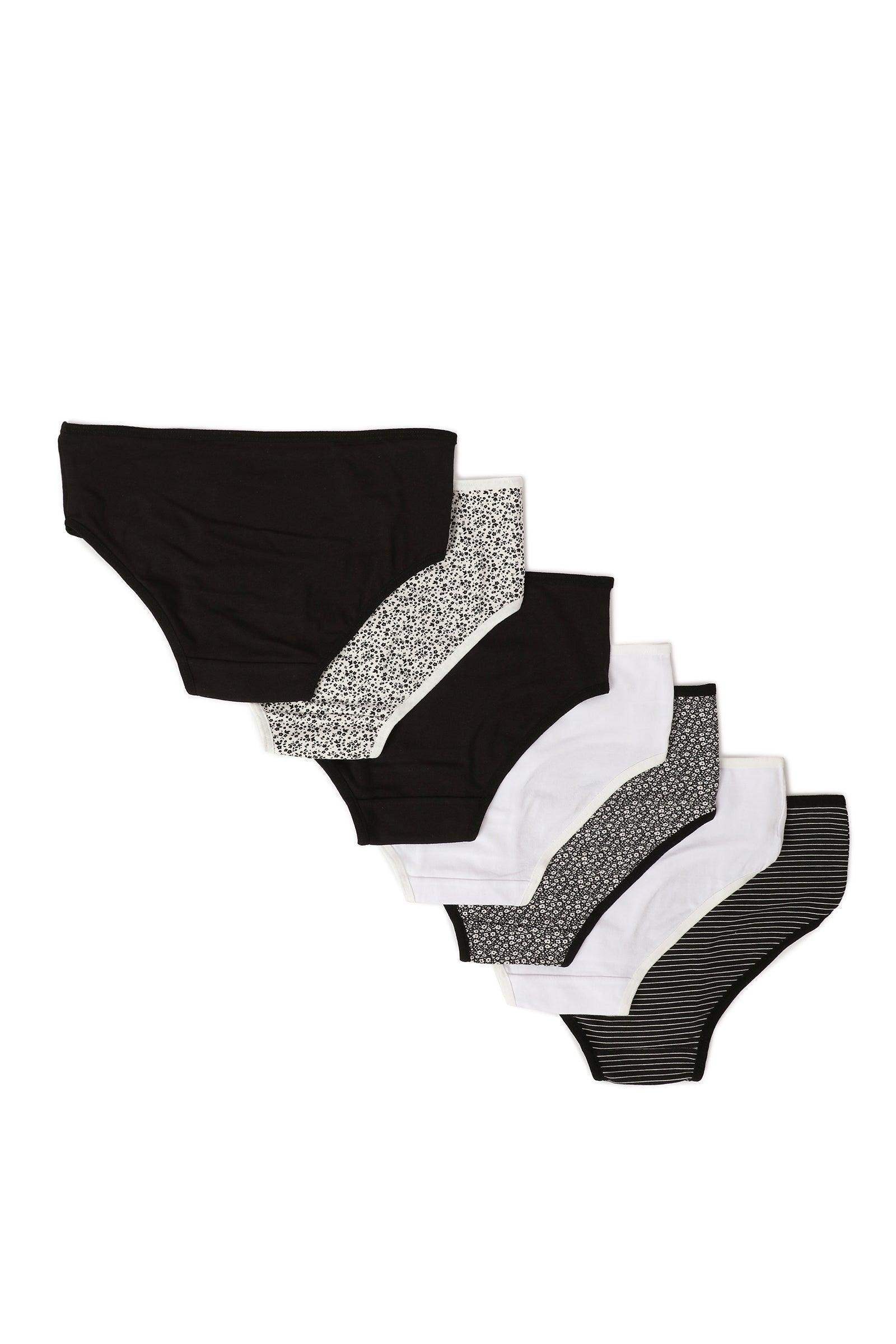 Pack of 7 Cotton Brief Panties - Carina - كارينا
