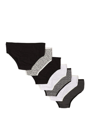 Pack of 7 Cotton Brief Panties - Carina - كارينا
