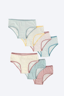 Pack of 7 Printed Brief Panties - Carina - كارينا