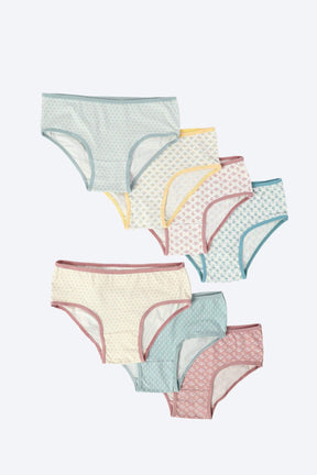 Pack of 7 Printed Brief Panties - Carina - كارينا