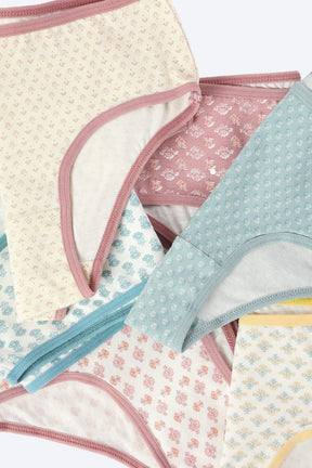 Pack of 7 Printed Brief Panties - Carina - كارينا