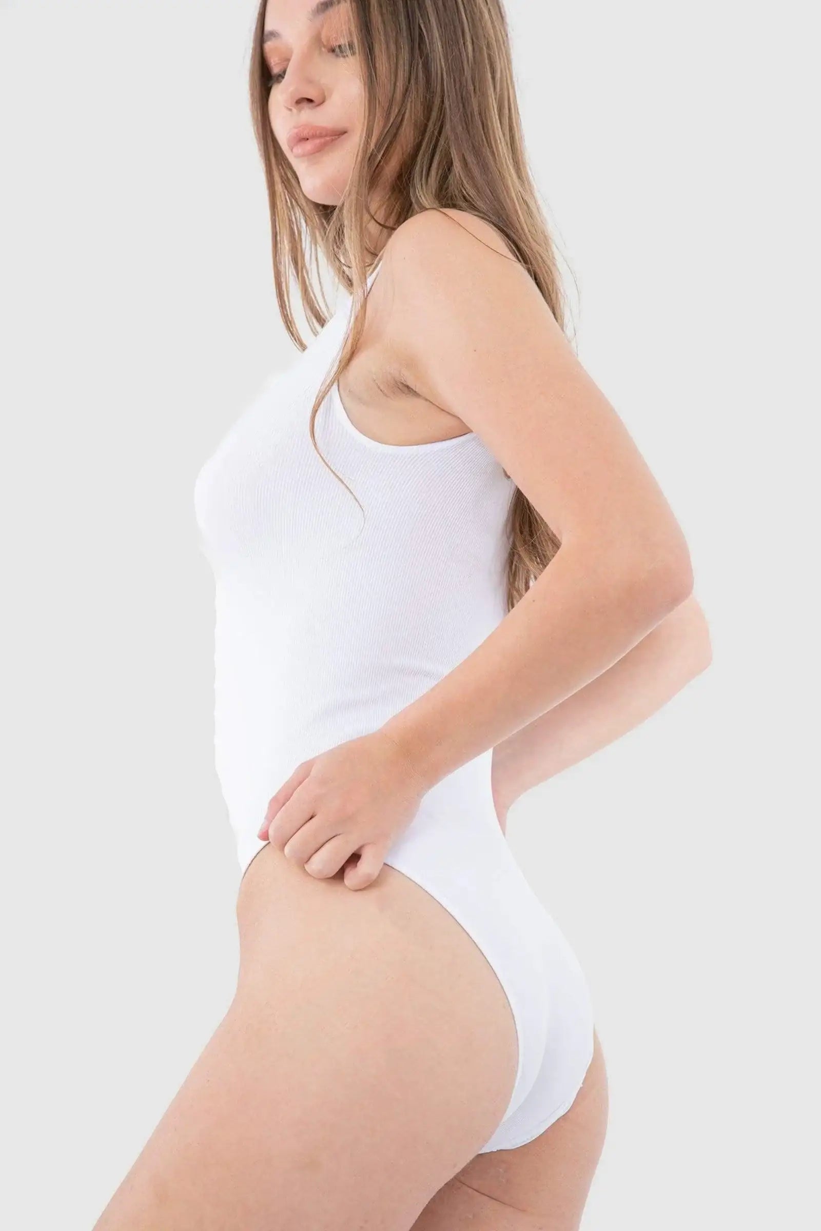 Plain Microfiber Bodysuit - Carina - كارينا
