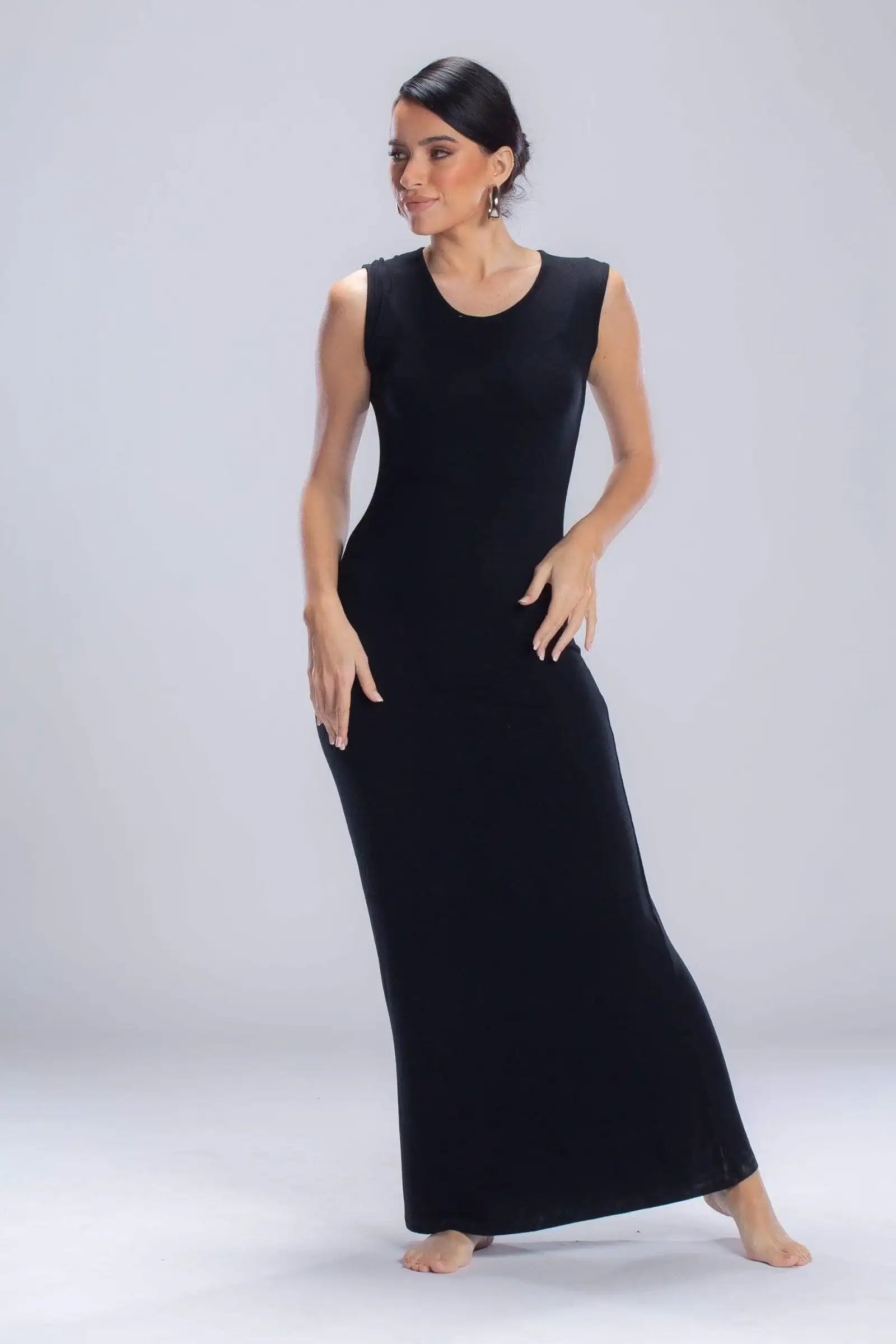 Round Neck Long Sleeveless Dress - Carina - كارينا