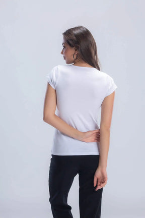 Round Neck Solid Top - Carina - كارينا
