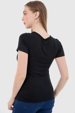 Short Sleeves Viscose Top - Carina - كارينا
