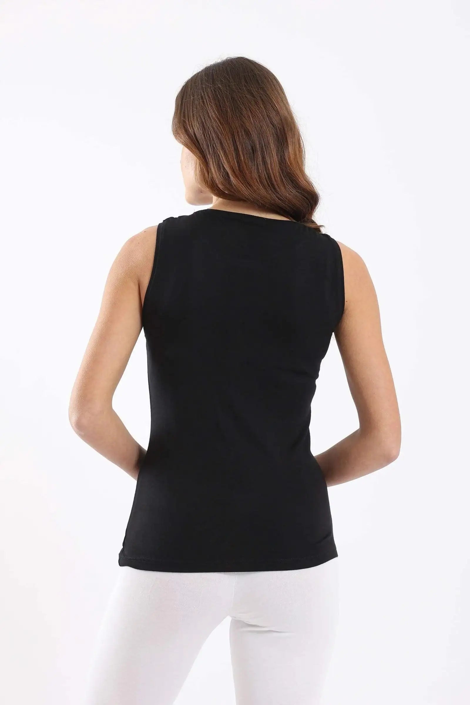 Sleeveless Crew Neck Top - Carina - كارينا
