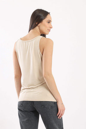 Sleeveless Viscose Tank Top - Carina - كارينا