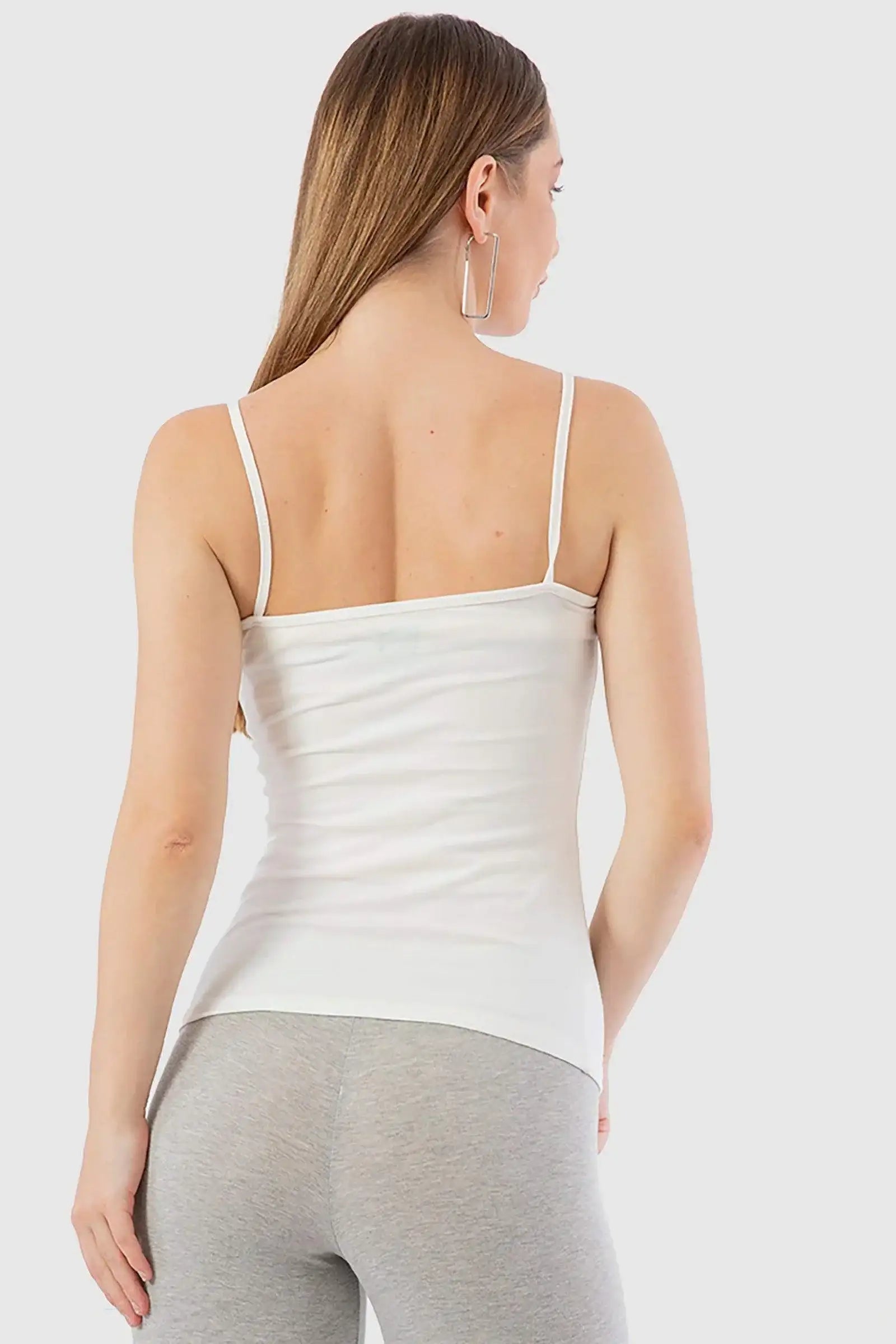 Spaghetti Straps Plain Tank Top - Carina - كارينا