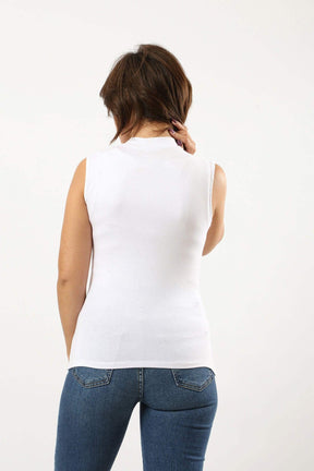 Viscose High Neck Top - Carina - كارينا