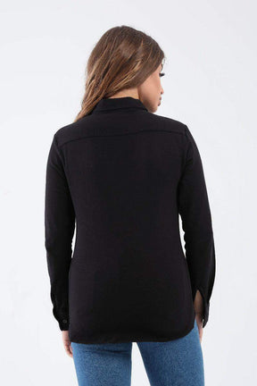 Women Cotton Long Sleeves Shirt - Carina - كارينا